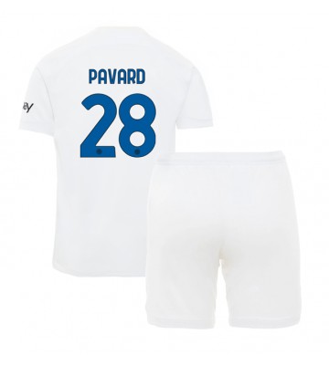 Lacne Dětský Futbalové dres Inter Milan Benjamin Pavard #28 2023-24 Krátky Rukáv - Preč (+ trenírky)